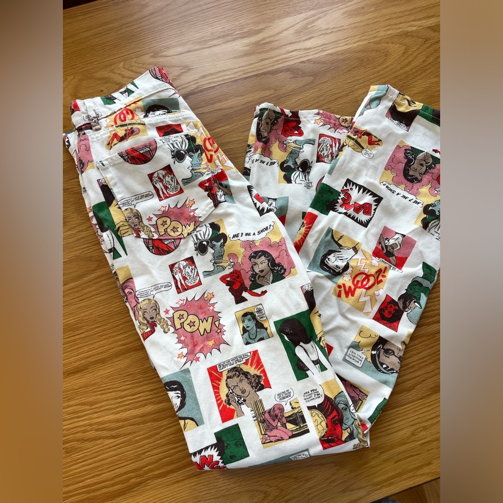 reformation comic book print jeans - Picture 5 of 5
